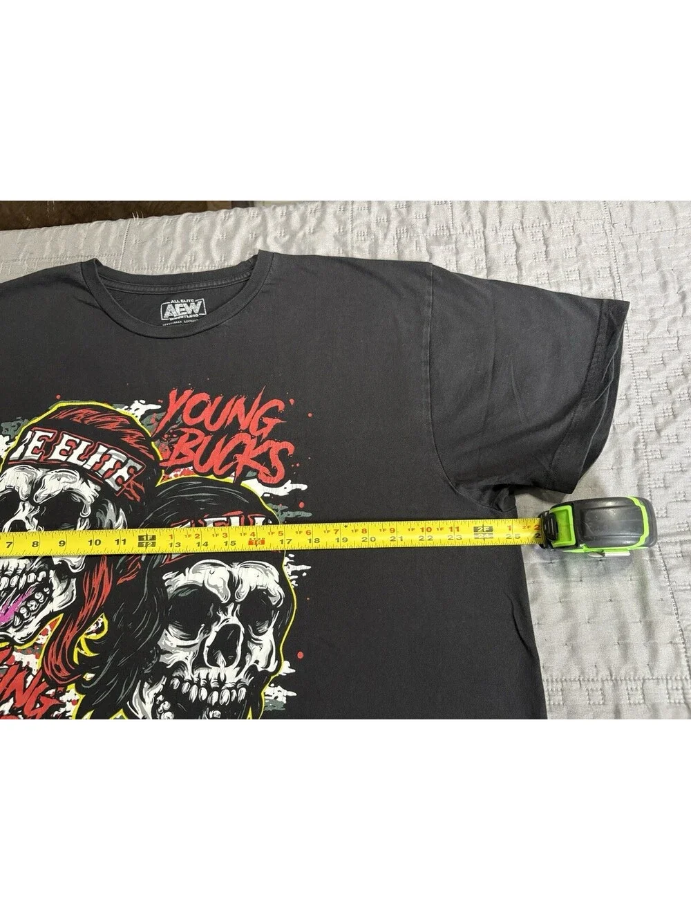 AEW Young Bucks Killing The Business T Shirt Mens 2XL Skull Wrestling Black Tee
